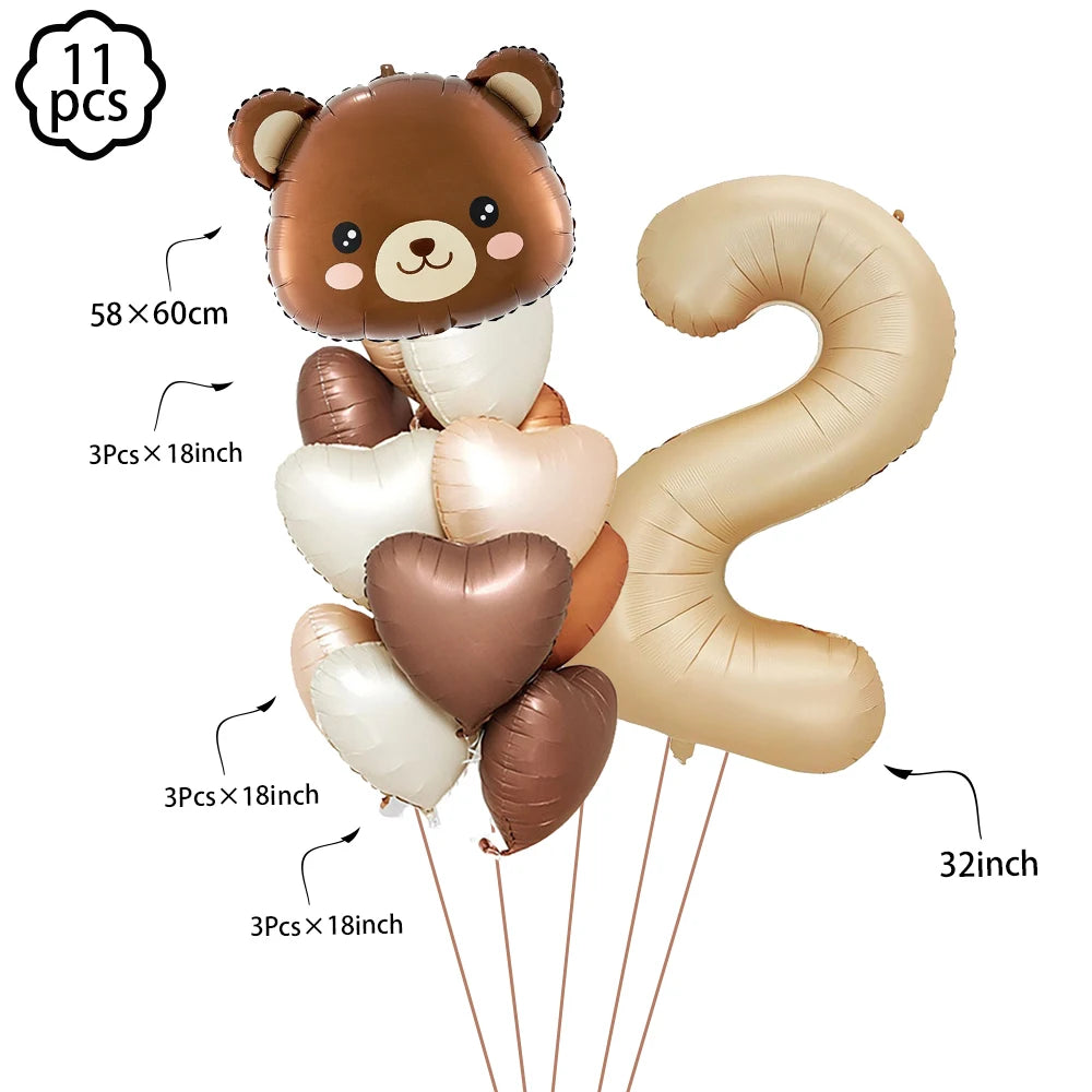 Brown Teddy Bear Party Baby Shower Supplies