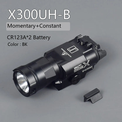 Tactical SureFire LOGO X300 Ultra XH35 X300UH-B Weapon Gun Light Lanterna Torch For Airsoft Pistol Glock 17 18 19 22 20mm Rail