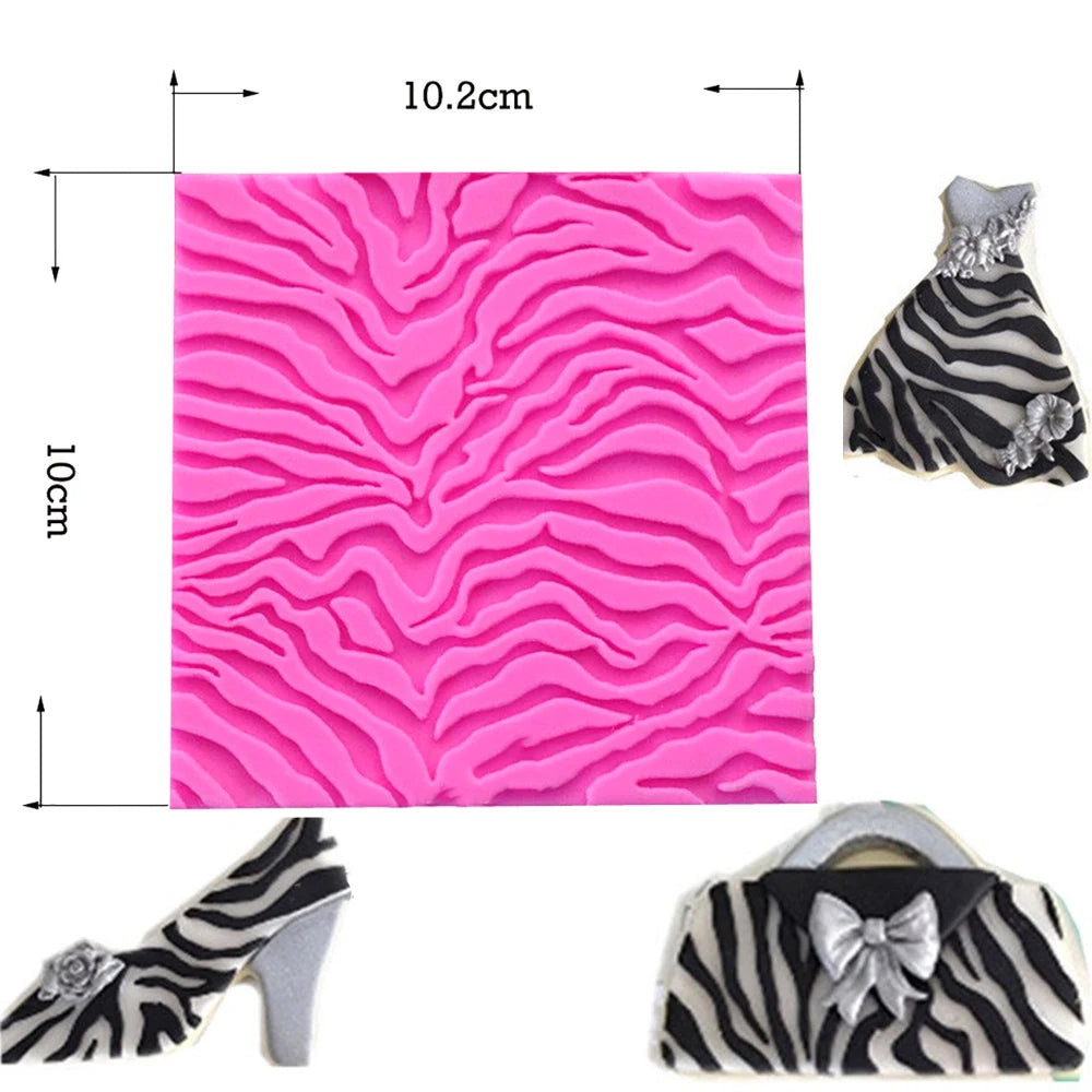 Texture Molding Silicone Molds for Fondant Cake Decorating Molded