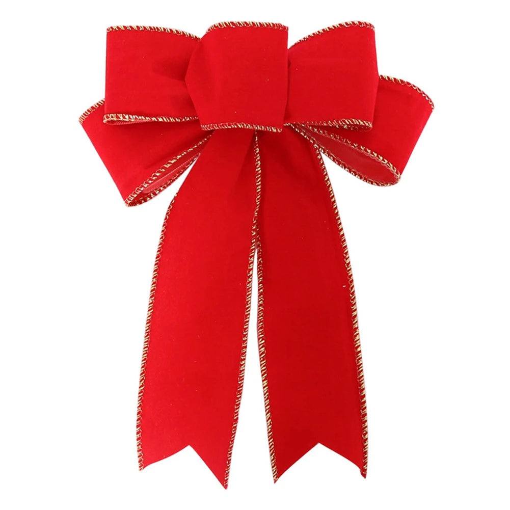 1/6pcs Large Christmas Bow Decorative Christmas Wreaths Ribbon Bows Xmas Tree Decoration Home Party Decor DIY Gift Wrapping