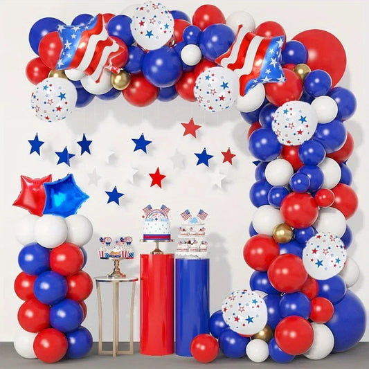 146PCS Independence Day Themed Balloon Garland Set for 4th of July Decorations, Patriotic Day Parties, USA Day Decorations