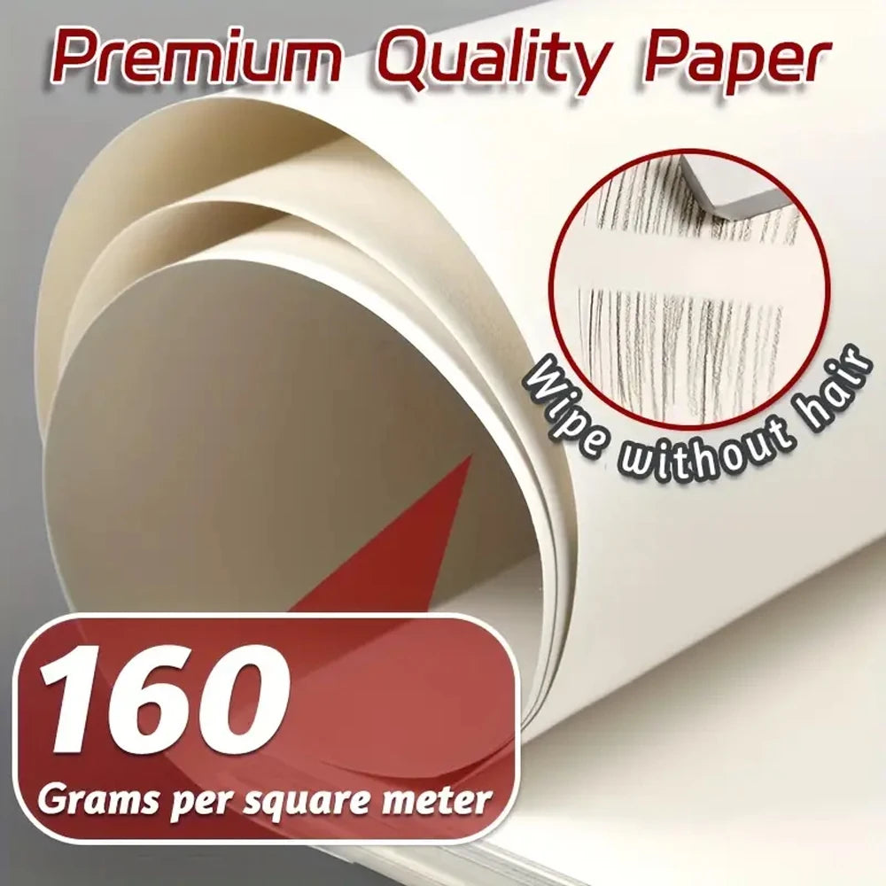 Artist Paper Sketch Paper 25 Sheets A4/A3/8K/16K 160g  for-Graphite, Charcoal, Pencil,Colored Pencil Drawing