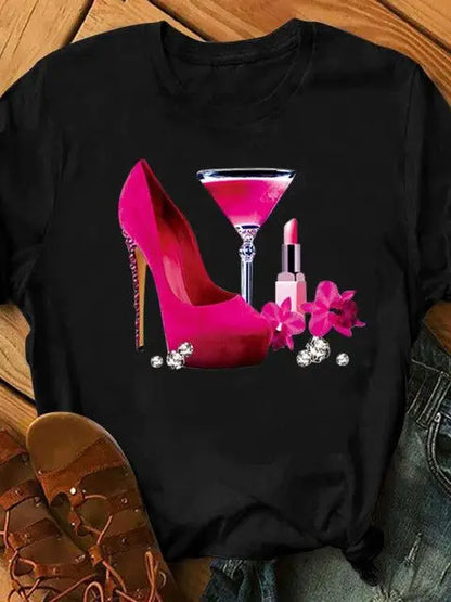Maycaur Hot Sales Printed Female Tshirt Women Fashion Graphic Printed T-Shirt Harajuku Korean Style Short Sleeves Clothes Female