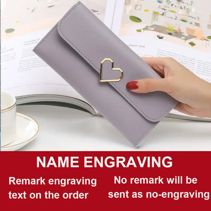2024 Long Women Wallets Free Name Customized Lady's New Fashion High Quality PU Female Purse Photo Holder Wallet For Girls