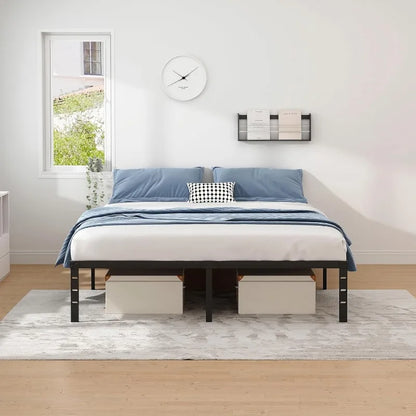 Metal Bed Frame-Simple and Atmospheric Heavy Duty Frame Bed, Sturdy