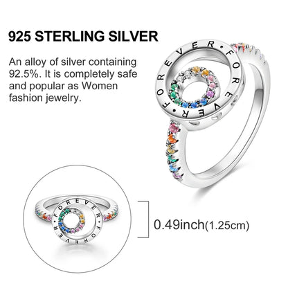 Rings Original 925 Sterling Silver Rings Simple Zircon Heart Ring For Wedding Valentine's Day Women Ring Jewelry Gift