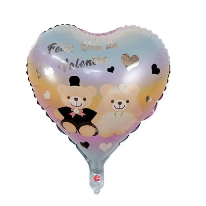 50‑Pack 18" Valentine’s Day Heart Foil Balloons – “I Love You” Helium Wedding & Romantic Party Decorations