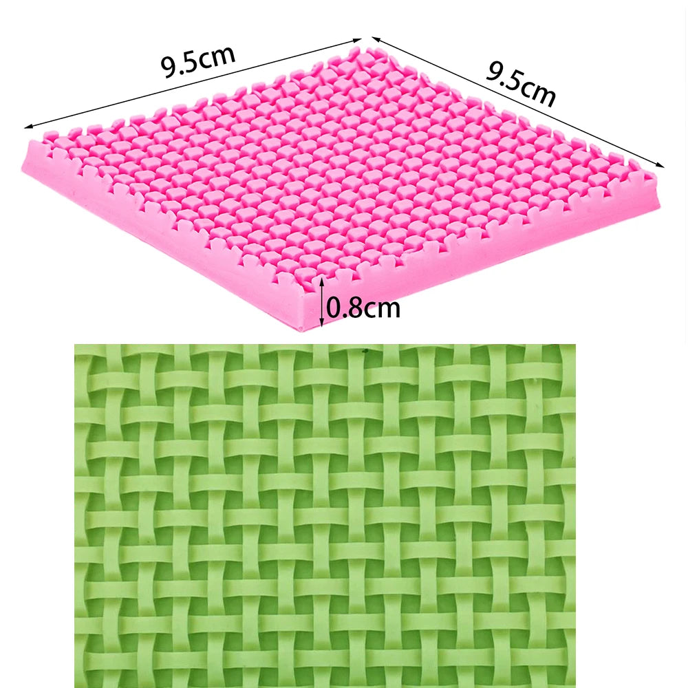 Texture Molding Silicone Molds for Fondant Cake Decorating Molded
