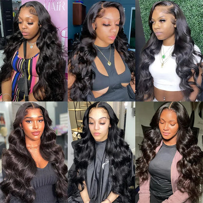 30–40" Body Wave HD Lace Wig – 13x6, 13x4, 4x4, 5x5 & 360 Pre‑Plucked Brazilian Human Hair Lace Front for Women