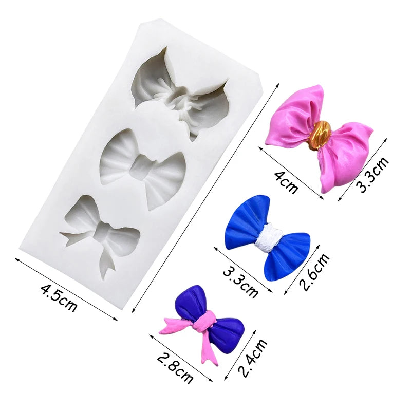 Bow Bowknot Silicone Cake Baking Mold Sugarcraft Chocolate Cupcake Resin Tools Fondant Decorating Tools