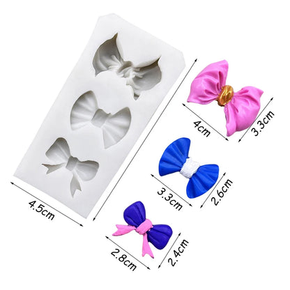Bow Bowknot Silicone Cake Baking Mold Sugarcraft Chocolate Cupcake Resin Tools Fondant Decorating Tools