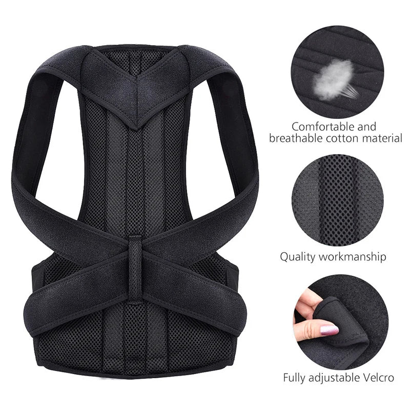 Upper Back Posture Corrector Clavicle Support Straight Shoulders Brace Strap Corrector