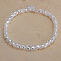 Fine 925 Sterling Silver Solid Chain Bracelet For Women Men Charm Party Gift Wedding party Fashion Jewelry