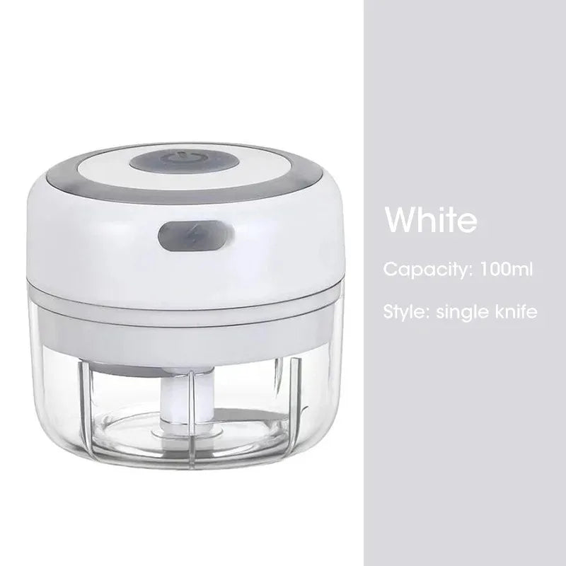 Mini Wireless Electric Garlic Crusher 100ml/250ml Portable Chopper USB Charging
