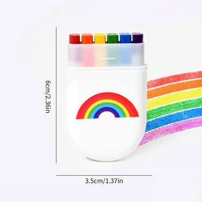 2 Pcs Rainbow Crayon Paint Color Set - Birthday Party Colorful Theme Oil Pastel Accessories, Family Christmas Halloween Gift