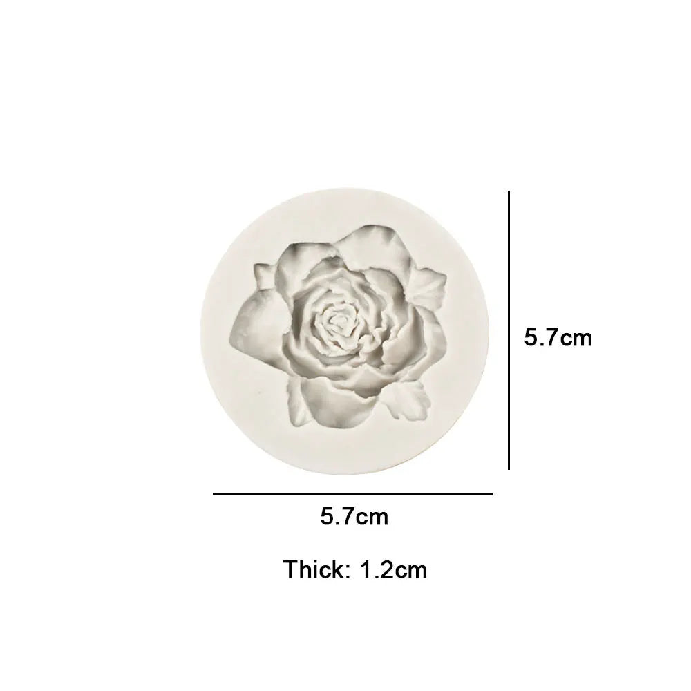 Silicone World DIY Rose Flowers Petal Silicone Mold Cake Baking Decoration Fudge Chocolate Mold Handmade Soap Tools