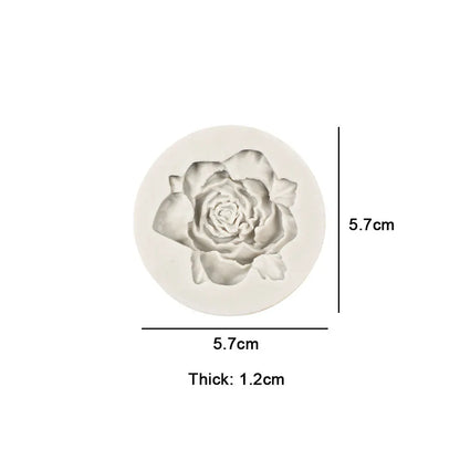 Silicone World DIY Rose Flowers Petal Silicone Mold Cake Baking Decoration Fudge Chocolate Mold Handmade Soap Tools