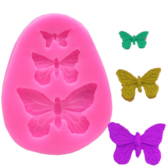 - 3D Butterfly Silicone Mold – Polymer Clay, Candy, Fondant & Cupcake Decorating Tool