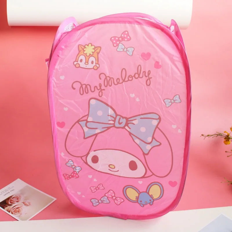 Sanrio Laundry Basket Hello Kitty Kuromi Mymelody Cinnamoroll Animation Peripheral - Foldable Clothes Storage