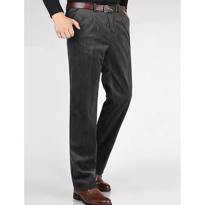 Men’s Slim‑Fit Corduroy Double‑Breasted Suit Set