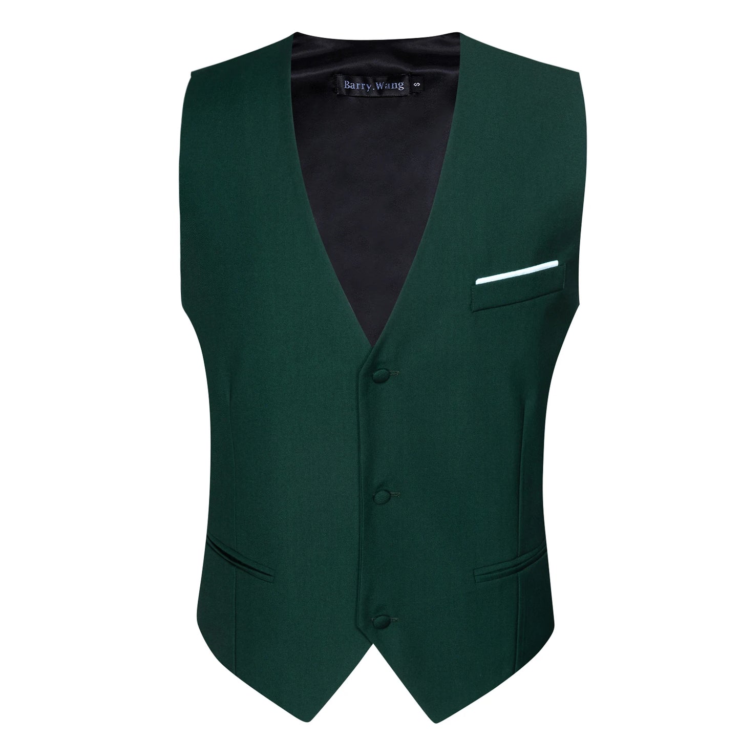 Designer Men's Vest Solid Silk Satin Waistcoat Tie Bowtie Hanky Set