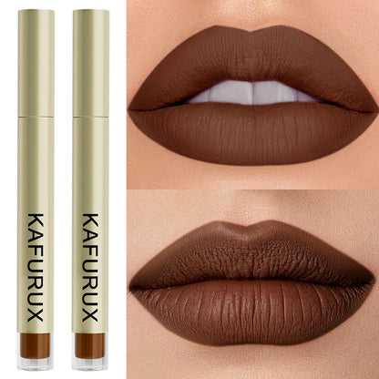 20 colors sexy long lasting velvet matte lip gloss liquid lipstick lip makeup red pink brown nonstick cup waterproof lip glaze
