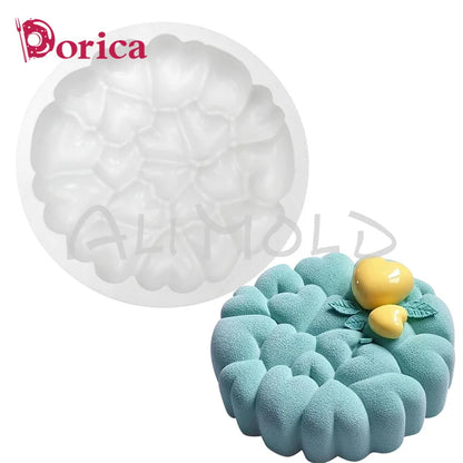 Valentines Heart Silicone Molds Pudding Chocolate Mousse Cake Mould Pastry Baking Pan Cake Decorating Tools Bakeware Accessories