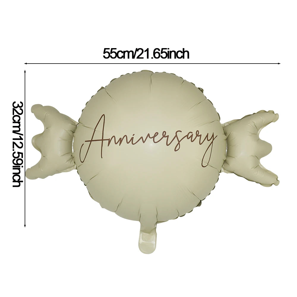 Happy Birthday Animal Foil Ballo﻿ Cute Matte on Bear Rainbow Bow Dinosaur Candy Balloon Design