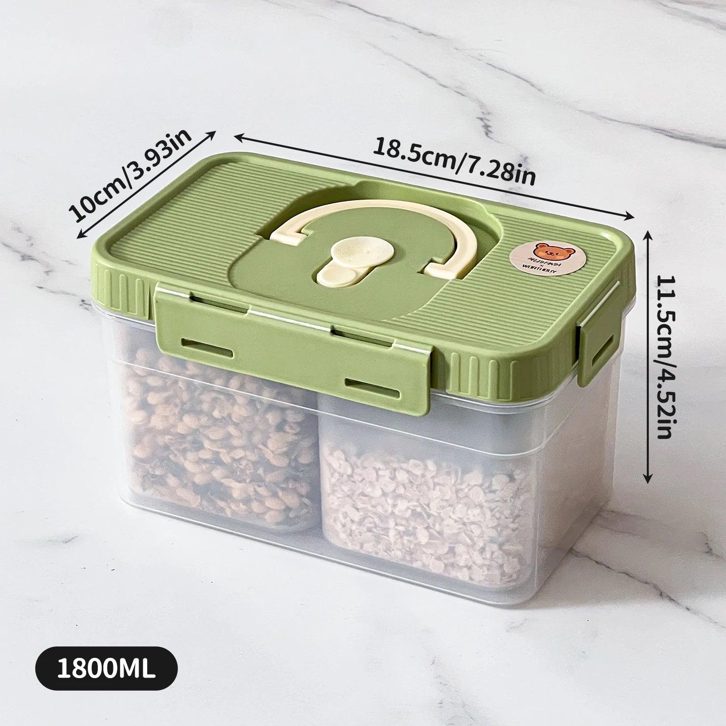 Plastic Divided Meat Food Storage Box Large Capacity Refrigerator Frozen Fresh-keeping Box Kitchen Sealed Storage Container