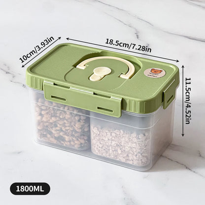 Plastic Divided Meat Food Storage Box Large Capacity Refrigerator Frozen Fresh-keeping Box Kitchen Sealed Storage Container