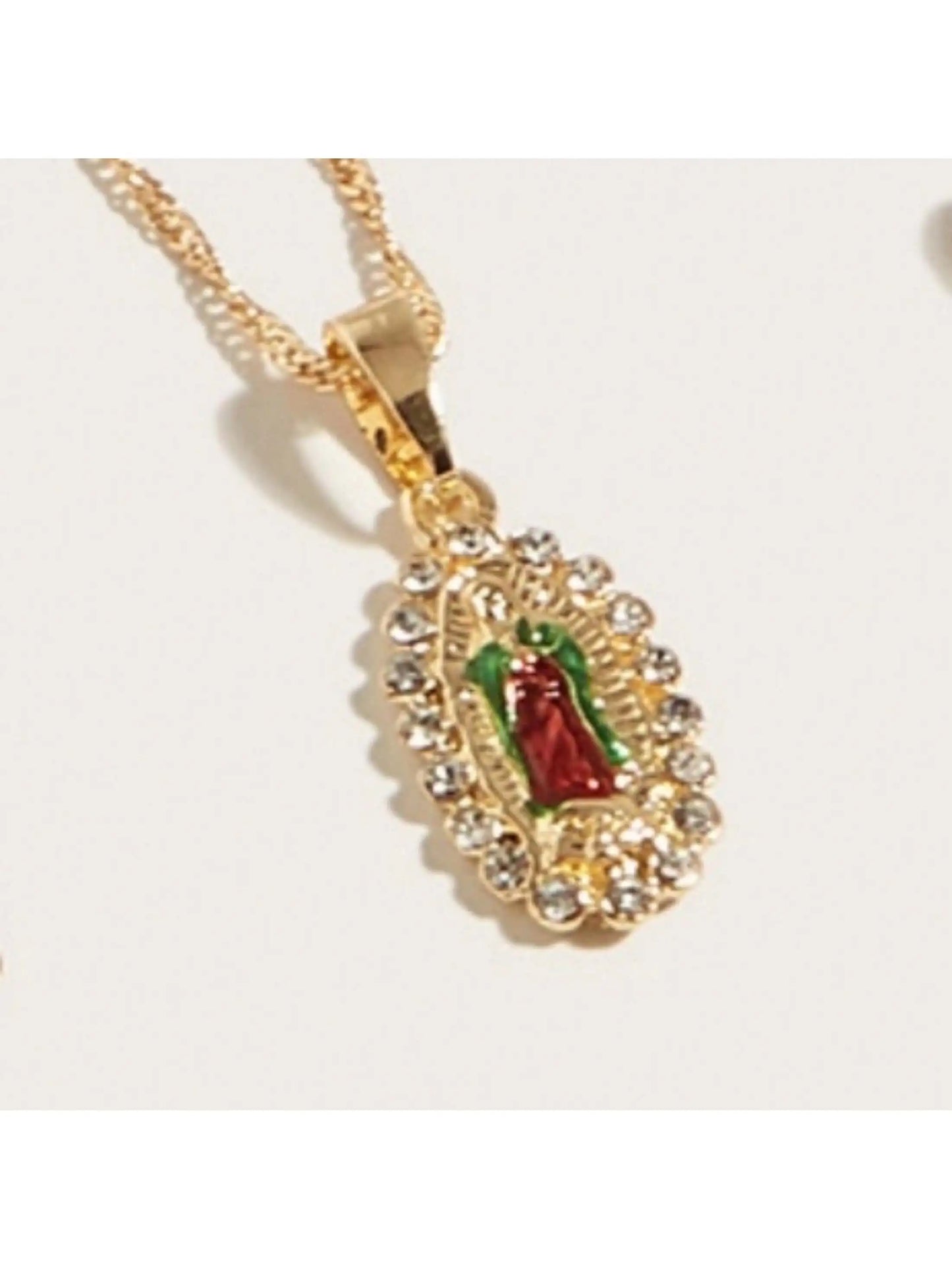 1pc Fashion Simple Ladies Virgin Mary Mother Pendant Necklace