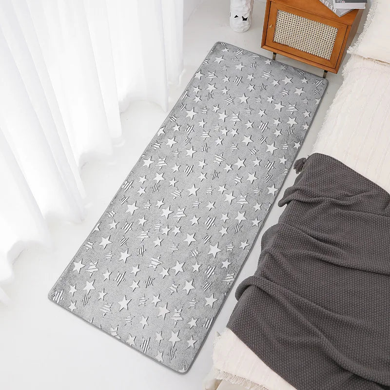 Luminous Carpet For Living Room Plush Soft Rug Children Kids Bed Room Fluffy Floor Carpets Bedside Anti Slip Rug Sofa Glow Mat