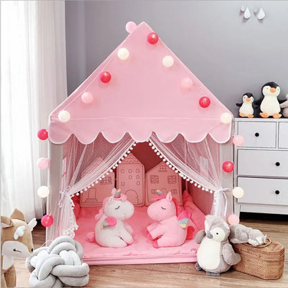 Portable Kids Tipi Tent – Foldable Princess Playhouse for Girls’ Room or Parties