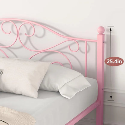 Queen Size Metal Bed Frame – Heavy‑Duty Platform with Slat Support, No Box Spring Needed