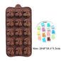 (59-87) Handmade Chocolate Candy Mould Jelly Pudding Ice Mold Insect Rose Heart Shape Silicone Moulds Baking Tool