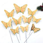 Purple Pink Butterfly Cake Decoration Happy Birthday Cake Topper Wedding Birthday Party Dessert Baking Decoration