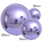 3pcs 4D Round Balloons Metallic Rose Gold Silver Foil Balloons Party Decorations for Birthday Wedding Gender Reveal Photo Props