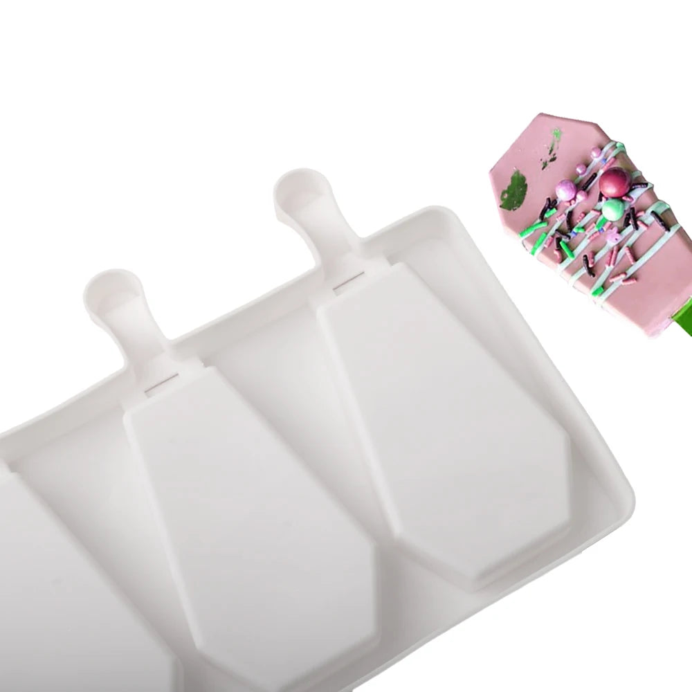 Halloween Silicone Coffin shaped Popsicle Mold Lace Mat Baking Molds for Ice Cream Chocolate and Desserts