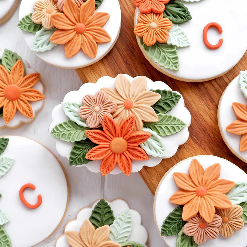 Flowers and Leaves Silicone Sugarcraft Mold Chocolate Cupcake Baking Mould Fondant Cake Decorating Tools