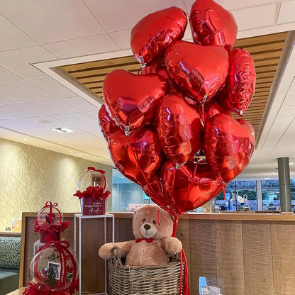 Heart-shaped Balloons 63inch Giant Foil Balloon Bright Pink Red Romantic Wedding Night Valentine's Day Anniversary Party Decor