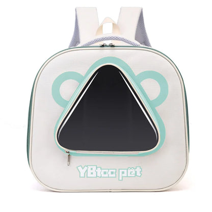 Cat backpack, outing schoolbag, double-shoulder pet bag, cat for travel, dog and cat supplies, transparent large-capacity portab