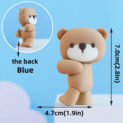 New Hot Air Balloon Cake Decoration Pink Blue Bear Cake Topper for Boy Girl Baby Shower Kids Happy Birthday Party Supplies Gifts