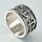 1PC Stainless Steel Vintage Punk Skull Cross Eagle Mens Ring Finger Jewelry Hip Hop Rock Culture Ring Unisex Male Party Ring