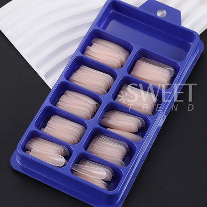 100pcs Nude Pink False Nail Press On Acrylic Nails