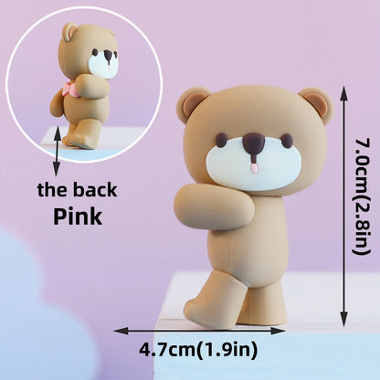 New Hot Air Balloon Cake Decoration Pink Blue Bear Cake Topper for Boy Girl Baby Shower Kids Happy Birthday Party Supplies Gifts