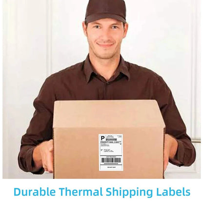 4*4"*100 sheets Adhesive Shipping Label Waterproof Thermal Label Thermal Transfer Label Sticker Small Ticket Paper