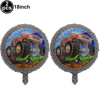 1pc Large Transportation Balloon Racing Balloon Fire Truck Ambulance School Bus Excavator Motorcycle Balloon for Boys Birthday
