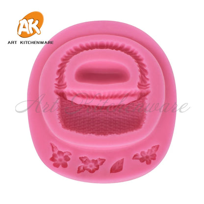 “Flower Basket Silicone Mold – Cake, Fondant, Chocolate & DIY Craft Bakeware