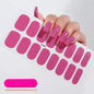 16‑Piece Semi‑Cured Gel Nail Wrap Set – French Pure Color UV Gel Polish Strips, Long‑Wear Nail Extension Decals
