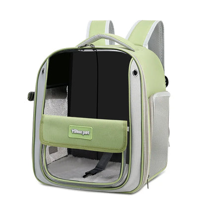 Cat backpack, outing schoolbag, double-shoulder pet bag, cat for travel, dog and cat supplies, transparent large-capacity portab